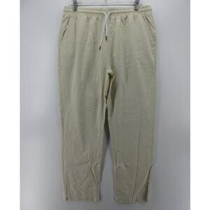 Dandy Del Mar Pants XL Cream Linen Blend Trousers Resortwear Beach NEW